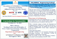 One Week ONLINE Faculty Development Programme on CURRICULUM FOR SUSTAINABILITY 2020 Faculty Development Programme Poster